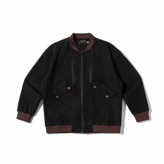 Herren Kurz geschnittene Utility‑Bomberjacke mit Pattentaschen und Doppel‑Brustzip Shop Nory