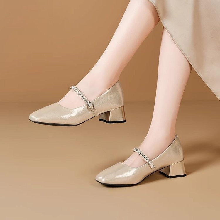 Damen Elegante und bequeme Pumps mit blockabsatz