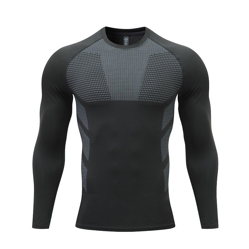 Herren Kompressions-Langarm-Sportshirt