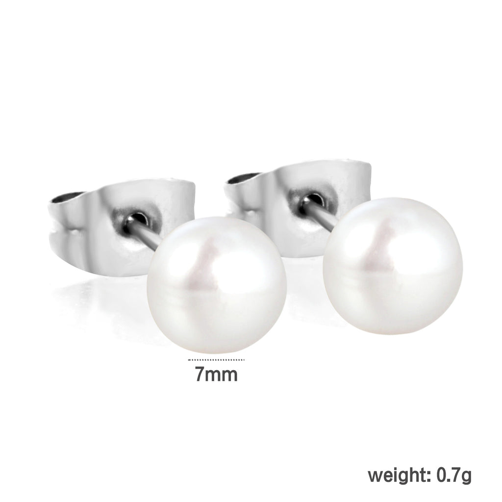 Damen Ohrstecker mit luxuriösen Perlen aus hochwertigem Edelstahl Shop Nory