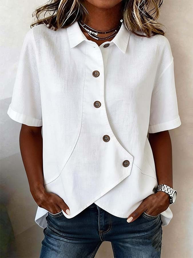 Damen Besonders gestaltete Bluse mit einzigartigem Knopfdetail