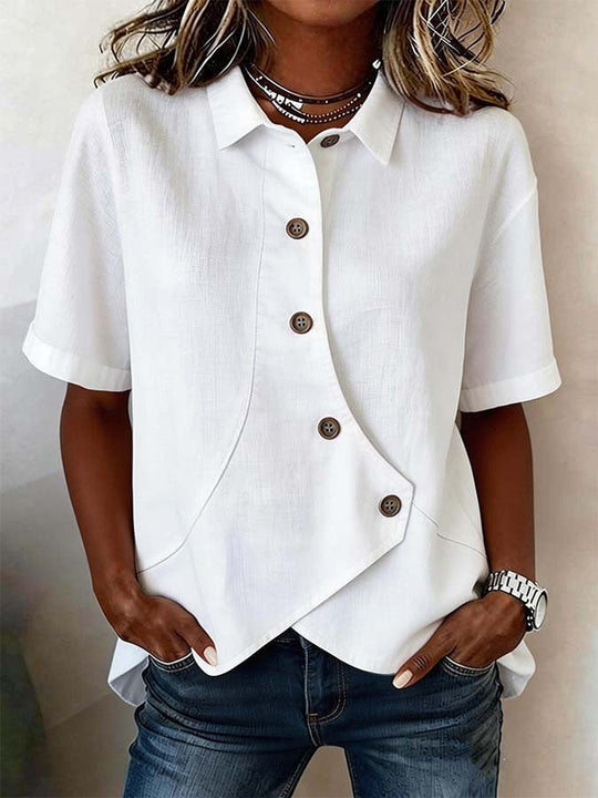 Damen Besonders gestaltete Bluse mit einzigartigem Knopfdetail