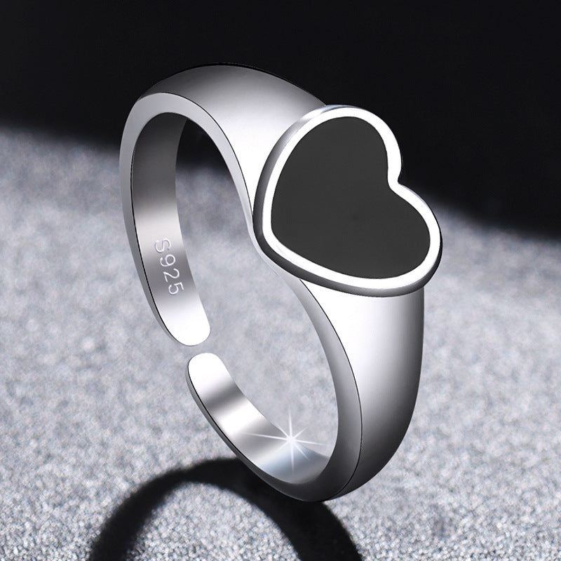 Damenring mit Herzmotiv aus hochwertigem 925er Silber Shop Nory