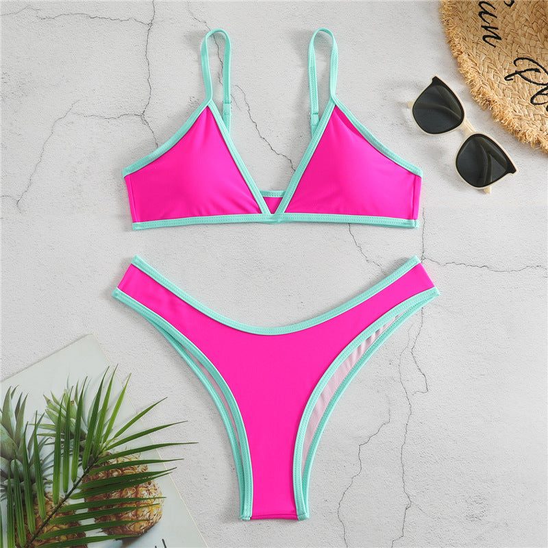 Damen Triangel-Bikini mit eleganter Naht und sportlichem Schnitt
