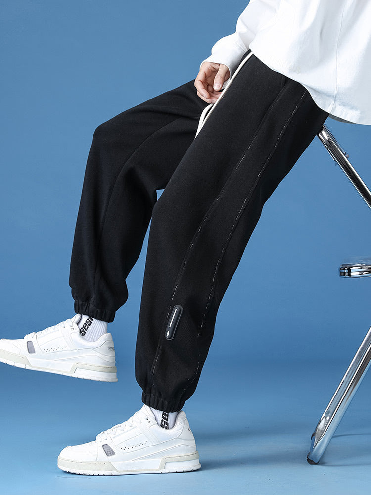 Unisex lässige Freizeit-Jogginghose aus Baumwollmix mit elastischem Bund und Saumbündchen Shop Nory