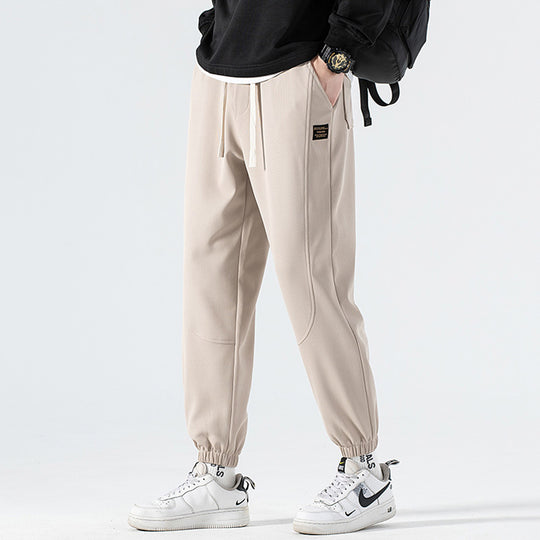 Herren Locker geschnittene Jogginghose mit Tunnelzug, elastischem Bund und abgenähten Kniepartien Shop Nory
