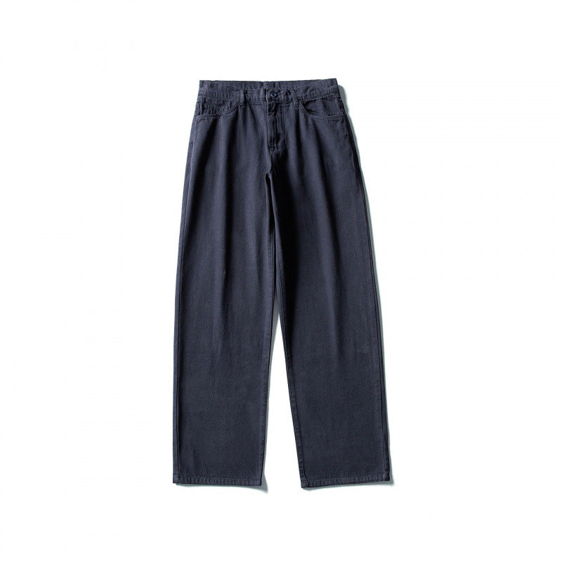 Herren Gerade geschnittene Komfort-Canvashose mit hohem Bund Shop Nory