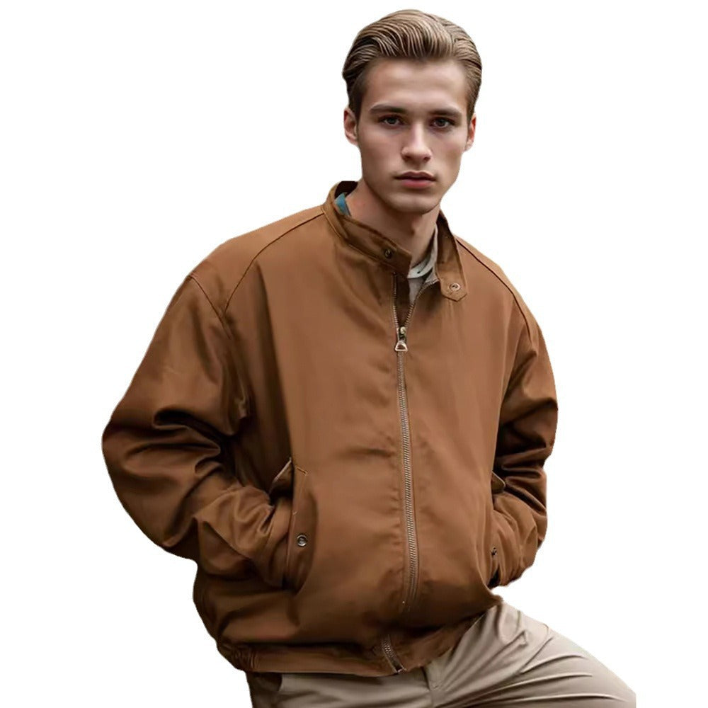 Herren Leichte Bomberjacke aus Nylon mit Reißverschluss, Pattentaschen und elastischen Bündchen Shop Nory