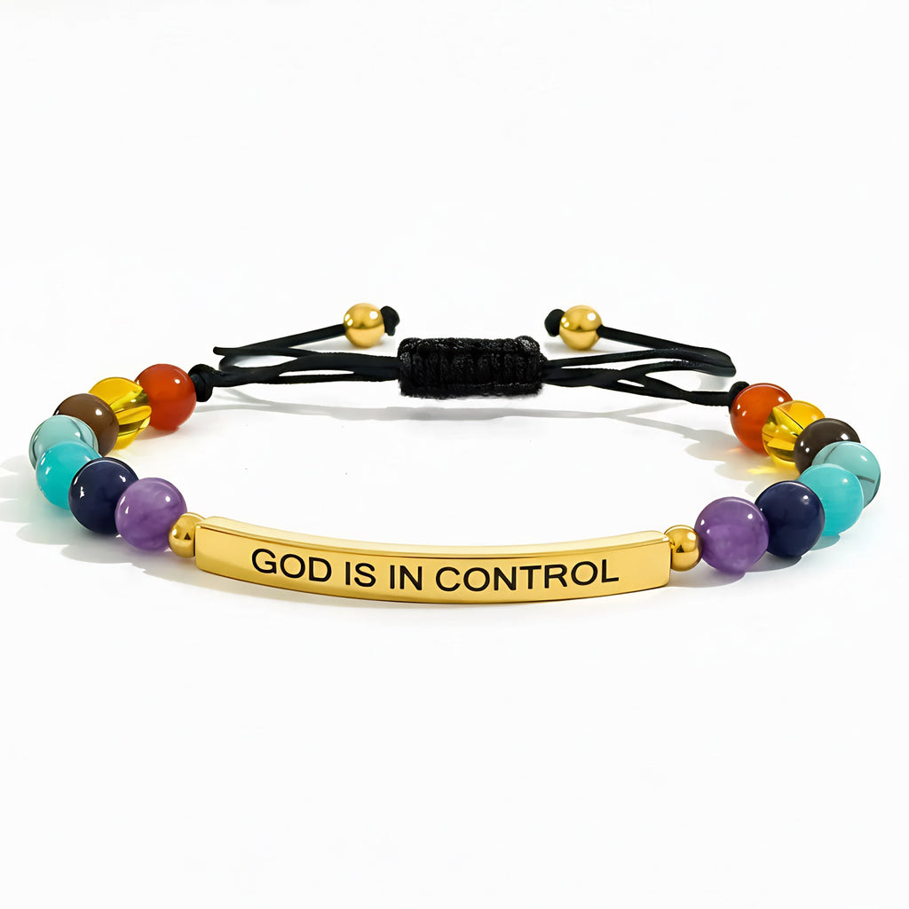 Damen Motivationsarmband mit bunten Edelsteinen und inspirierendem Spruch Shop Nory