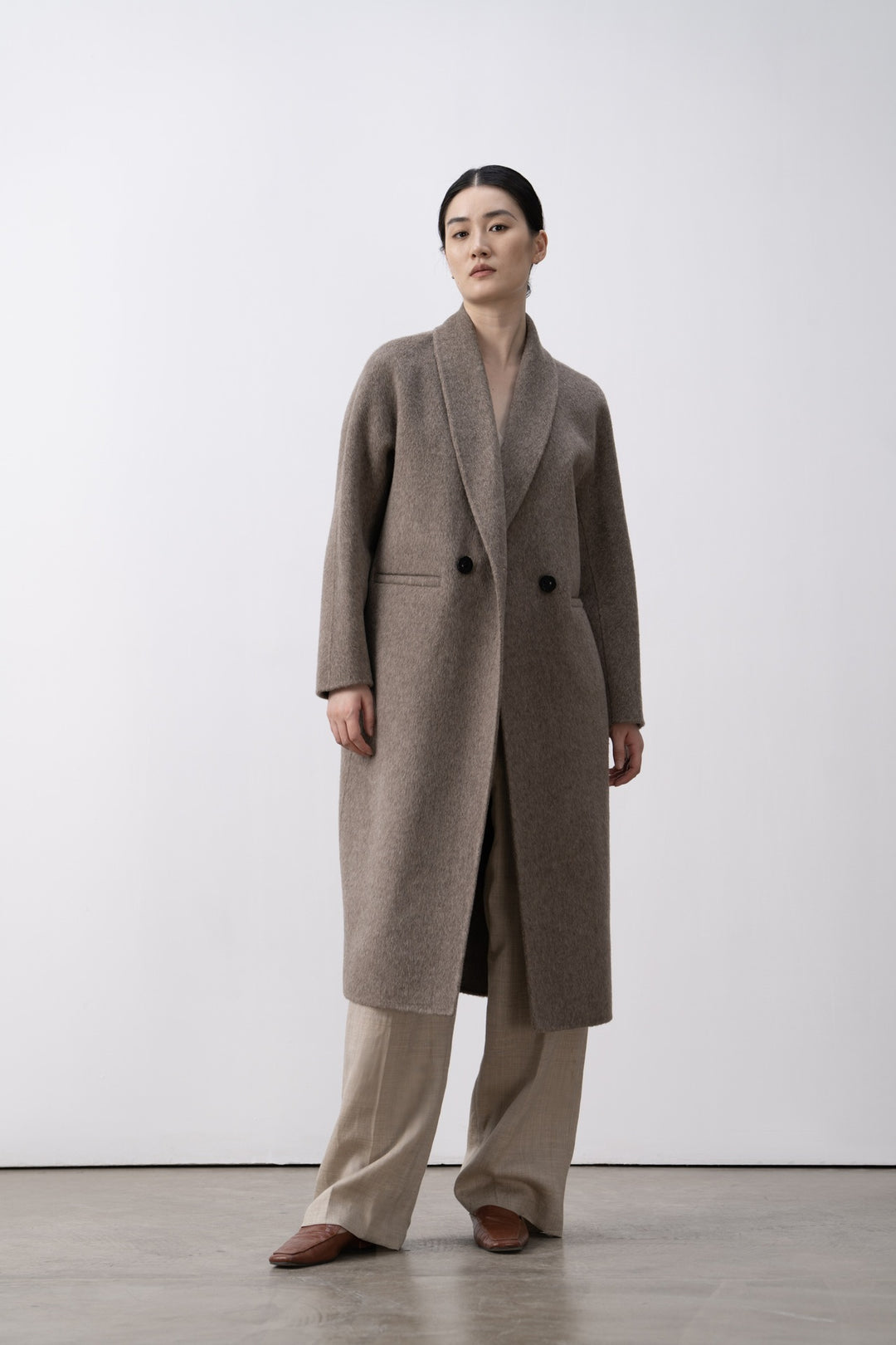 Damen Klassischer Oversized Wollmix Mantel Shop Nory