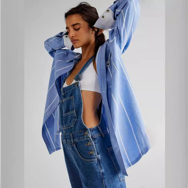 Damen Latzhose im lässigen Schnitt mit trendigen Details