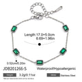 Damen Armband mit funkelnden grünen Kristallelementen und verstellbarem Verschluss Shop Nory