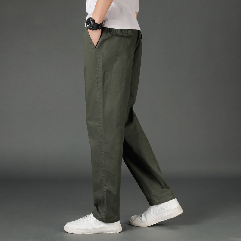 Herren Weite Baumwoll-Chinohose im Relaxed-Fit mit elastischem Komfortbund & verdeckten Eingriffstaschen Shop Nory