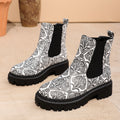Damen Chelsea Boots mit trendigem Muster und rutschfester Sohle