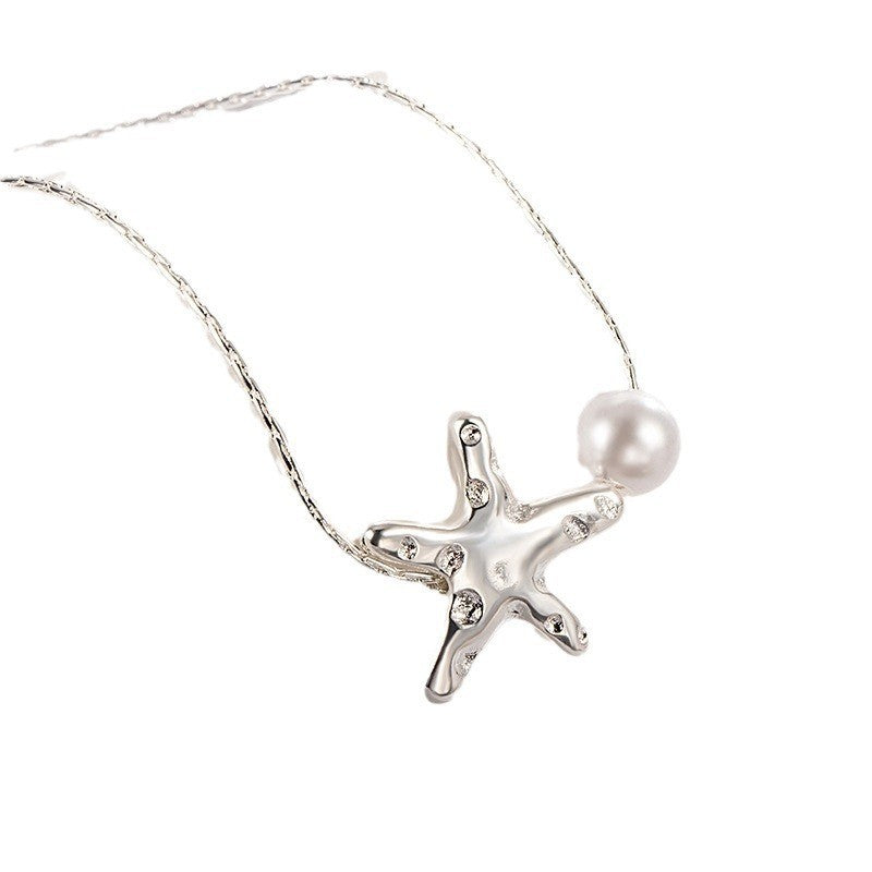 Damen Anhänger mit Sternenmotiv und Perle Shop Nory