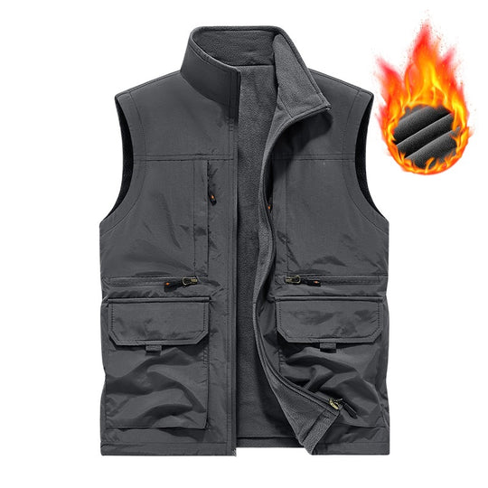 Herren Gefütterte Utility‑Weste mit wärmendem Fleece‑Innenfutter, winddicht & Multifach‑Taschen Shop Nory