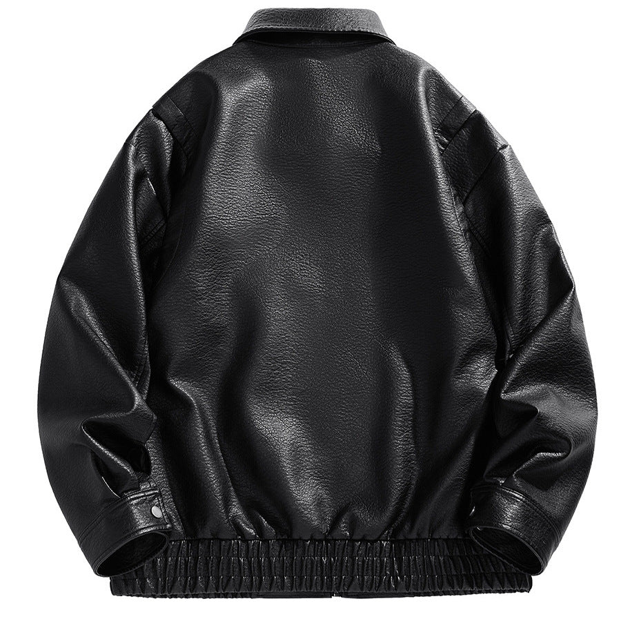 Herren kurz geschnittene jacke mit elastischem Bund und Taschen