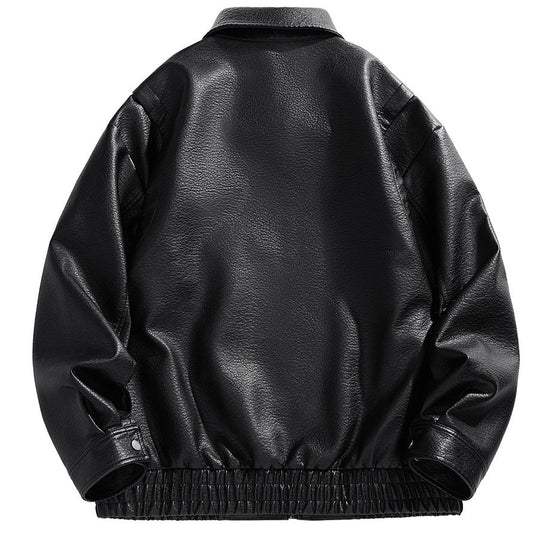 Herren kurz geschnittene jacke mit elastischem Bund und Taschen
