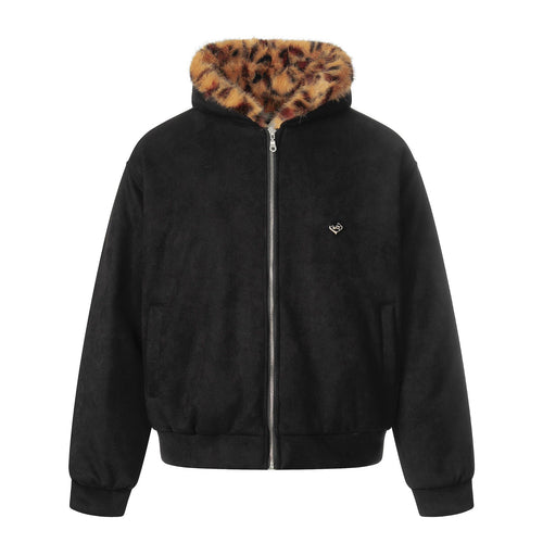 Damen Kuscheliger Samt‑Bomber mit leo‑gefüttertem Kragen und elastischem Saum Shop Nory