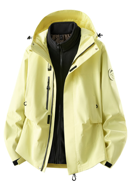 Herren wasserdichte Outdoorjacke mit abnehmbarer Fleece-Innenjacke Shop Nory