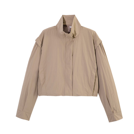 Damen Kurzjacke im Blousonstil mit Stehkragen und gerafften Raglanärmeln Shop Nory