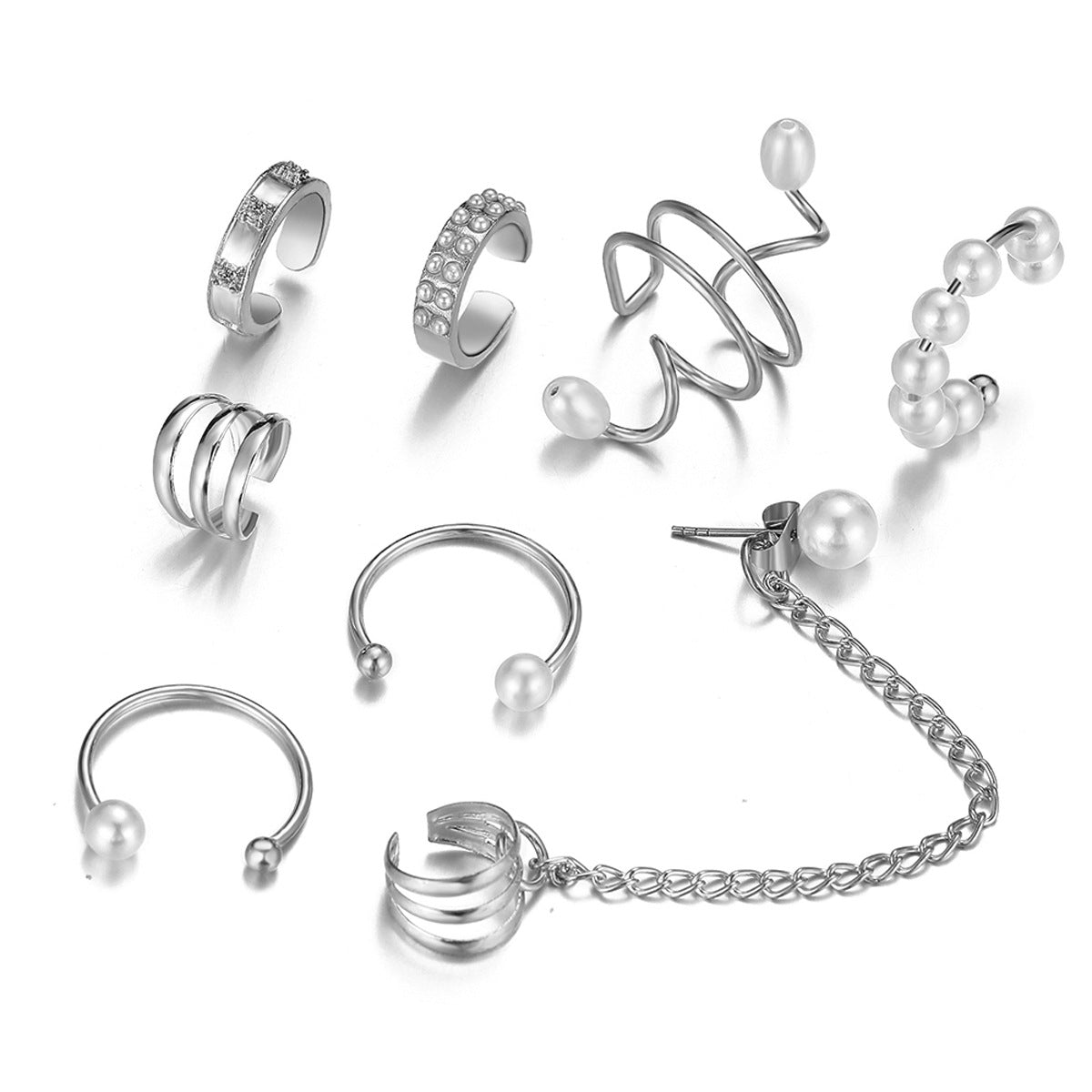 Damen Ohrschmuck Set mit eleganten Ohrringen und Kettenakzenten Shop Nory