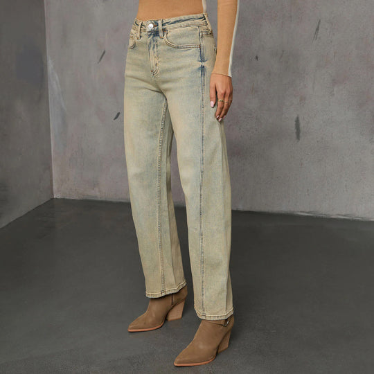 Damen High-Waist Culotte-Jeans mit sichtbarer Vordernaht Shop Nory