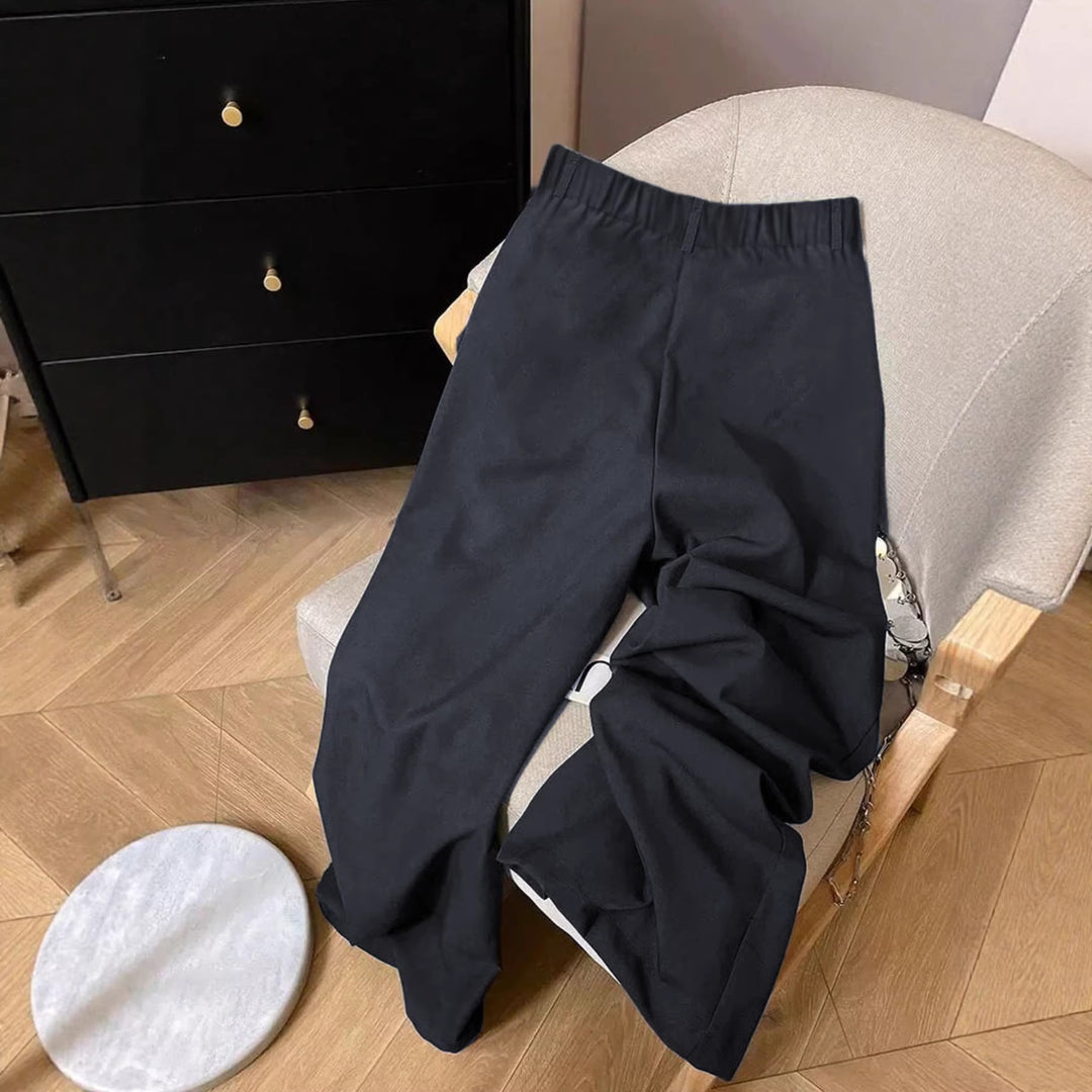 Damen Hochtaillierte Bundfalten-Hose mit weitem Palazzo-Bein Shop Nory