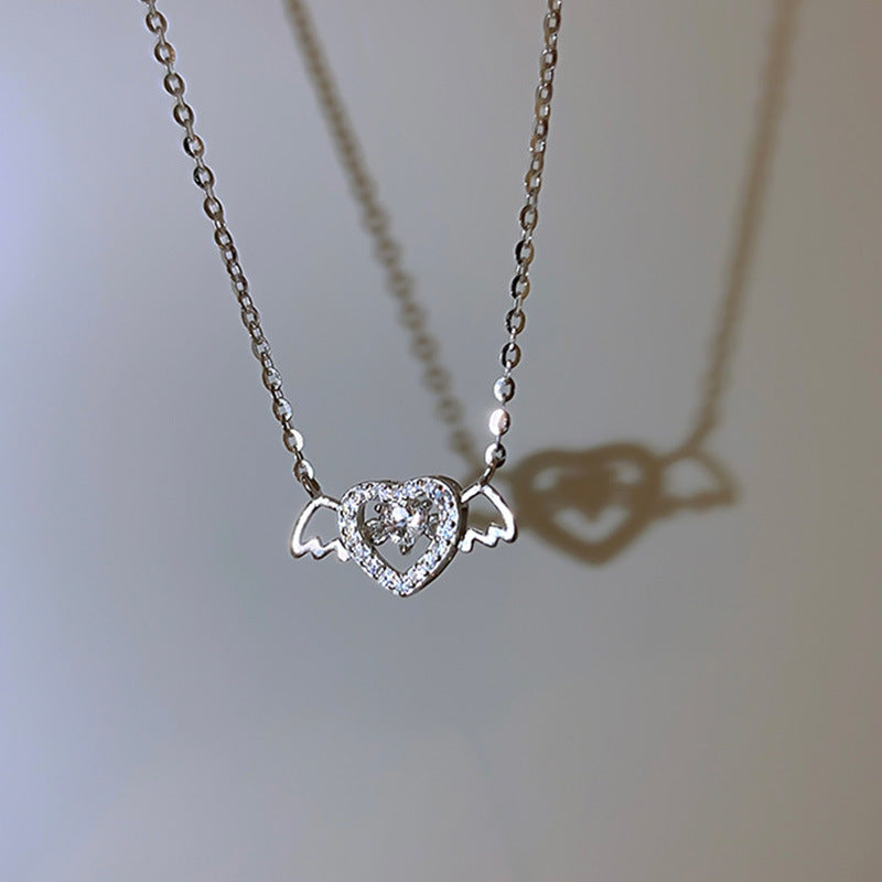 Damen Halskette mit herzförmigem Anhänger aus funkelndem Zirkonia Shop Nory