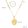 Damen Halskette mit funkelndem Anhänger im floralen Design Shop Nory
