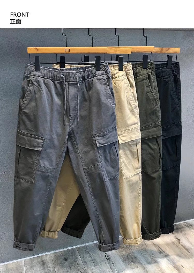 Herren Cargohose im Camouflage-Utility-Stil mit geradem Bein und robustem Canvas Shop Nory