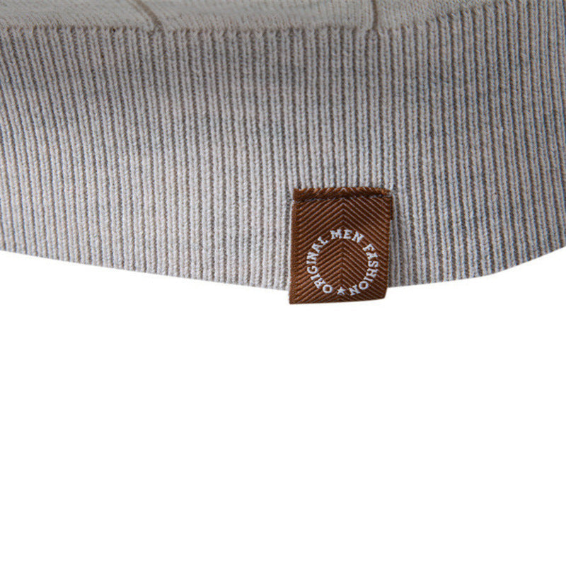 Herren nan leichter Kurzarm-Strickpullover mit feiner Rippenstruktur und Rundhalsausschnitt