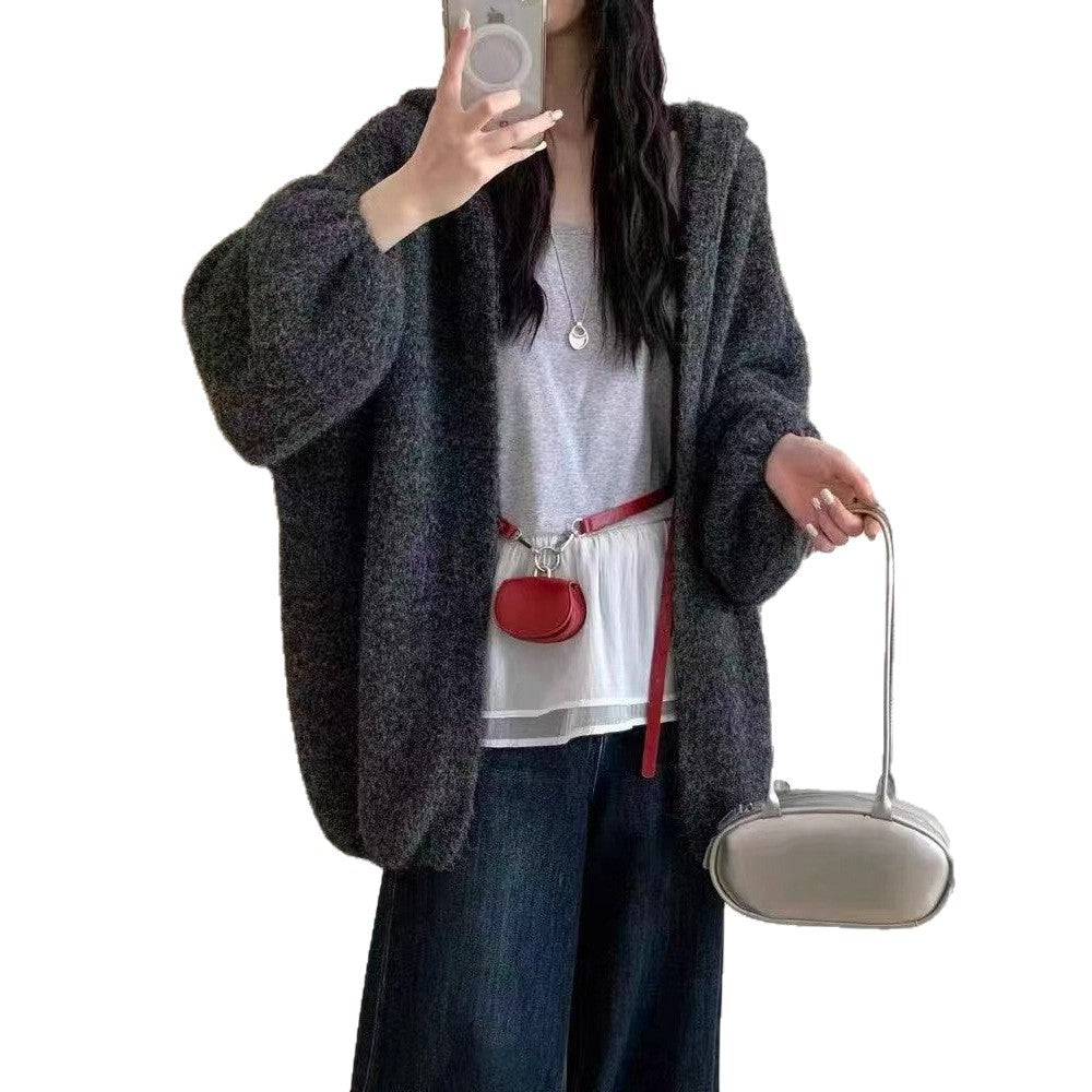 Damen Flauschige Übergröße Strickjacke Shop Nory