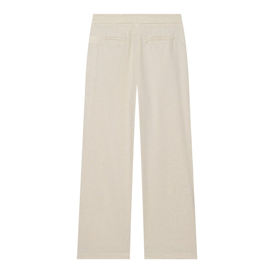 Damen Weite hochtaillierte Stoffhose mit Bügelfalte und geradem Bein Shop Nory