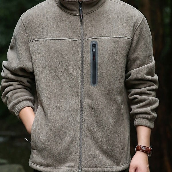 Herren Atmungsaktive Microfleecejacke mit wasserabweisender Brustreißverschluss-Leiste und Stehkragen Shop Nory