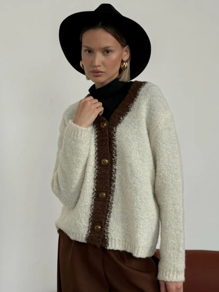 Damen Grob gestrickte Cardigan Shop Nory
