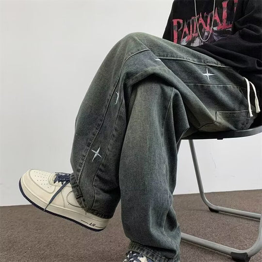 Damen Weitgeschnittene Jeanshose mit einzigartigem Design Shop Nory