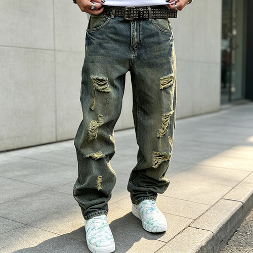 Herren Lässige Ripped Jeans Shop Nory