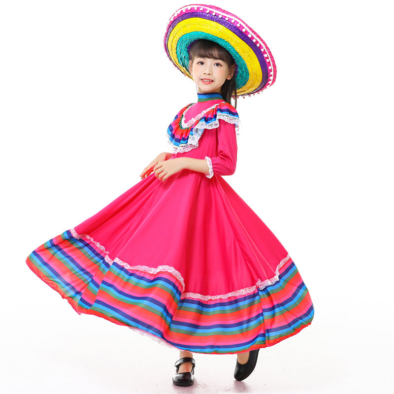 Mädchen Tracht Kleid mit buntem Saum Shop Nory