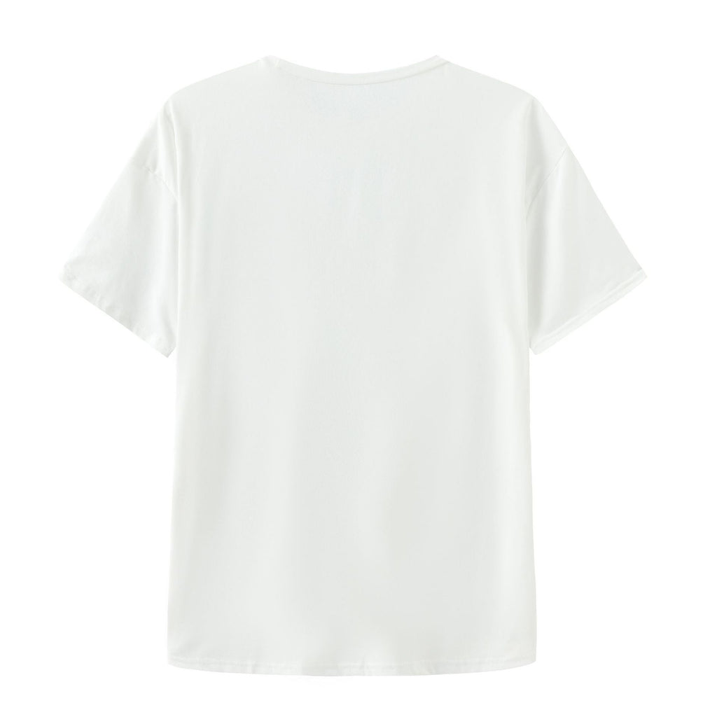 Damen T-Shirt mit kreativem Schriftzug im modernen Graffiti-Stil Shopnory