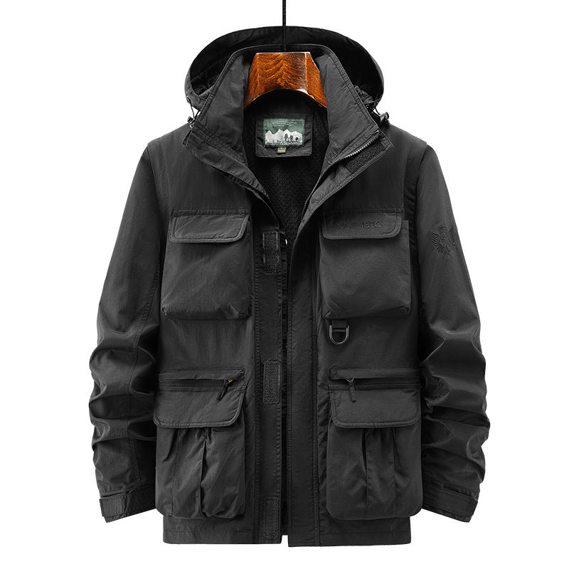 Herren Thermischer Kapuzen-Parka im Utility-Design mit Teddyfutter und Mehrfachtaschen Shop Nory
