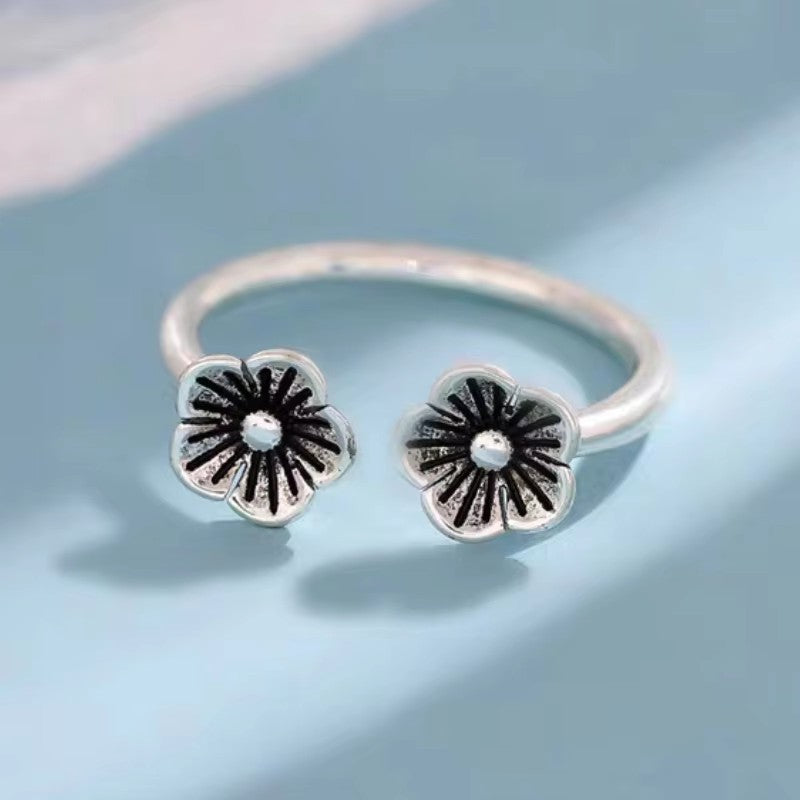 Damen modischer offen gestalteter Ring mit Bambus-Motiv Shop Nory