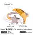 Damen Schmuckring mit minimalistischem Mond und Stern Design Shop Nory