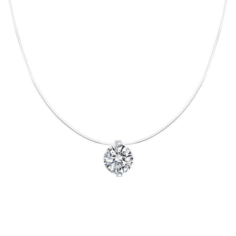 Damen elegante Halskette mit funkelndem Zirkonanhänger Shop Nory
