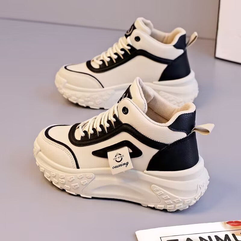 Damen Sportliche High-Top Sneakers mit dämpfender Sohle und robuster Profilierung