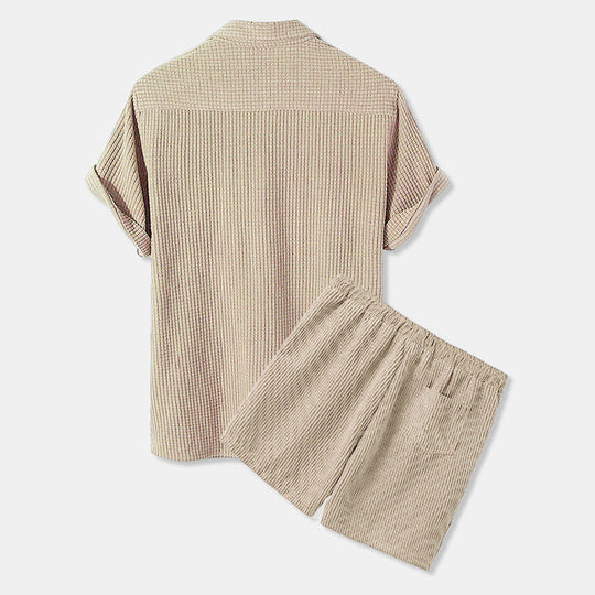 Damen Sonnen-Pyjama Set mit kurzem Shirt und Hose