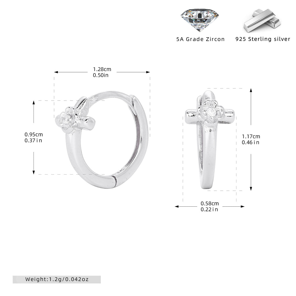 Damen Ohrhänger mit floralem Design aus 925 Sterling Silber Shop Nory