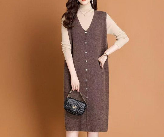 Damen Lange Strickweste Shop Nory