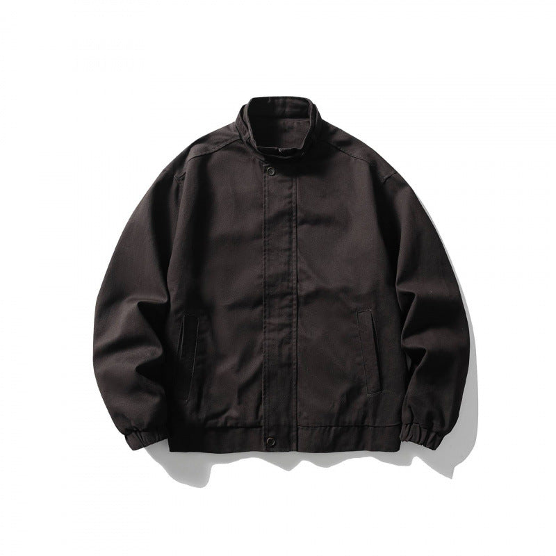 Herren Kurzblouson im minimalistischen Worker‑Look aus schwerer Canvas mit Stehkragen Shop Nory