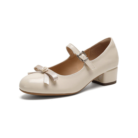 Damen Ballerinas mit elegantem Riemchen und modischer Schleifenapplikation
